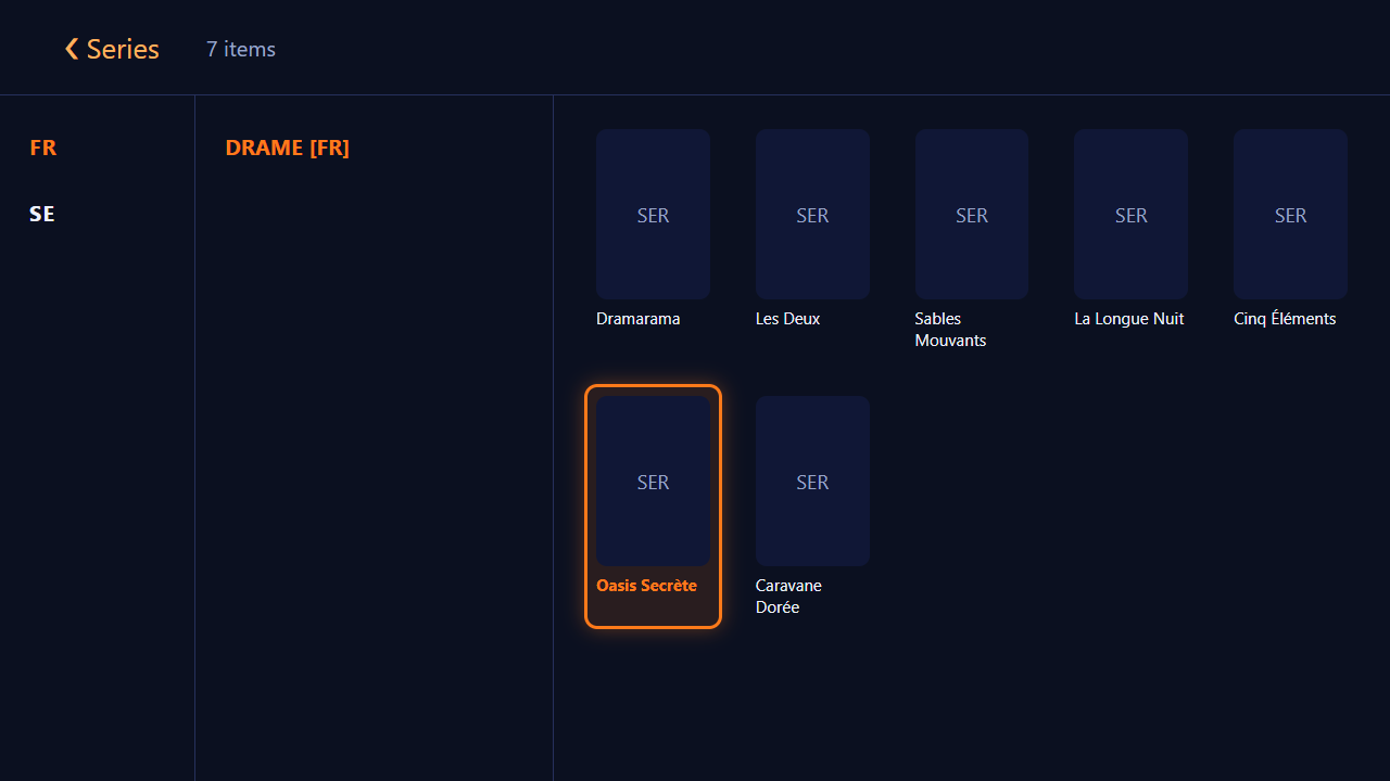 Series library grid